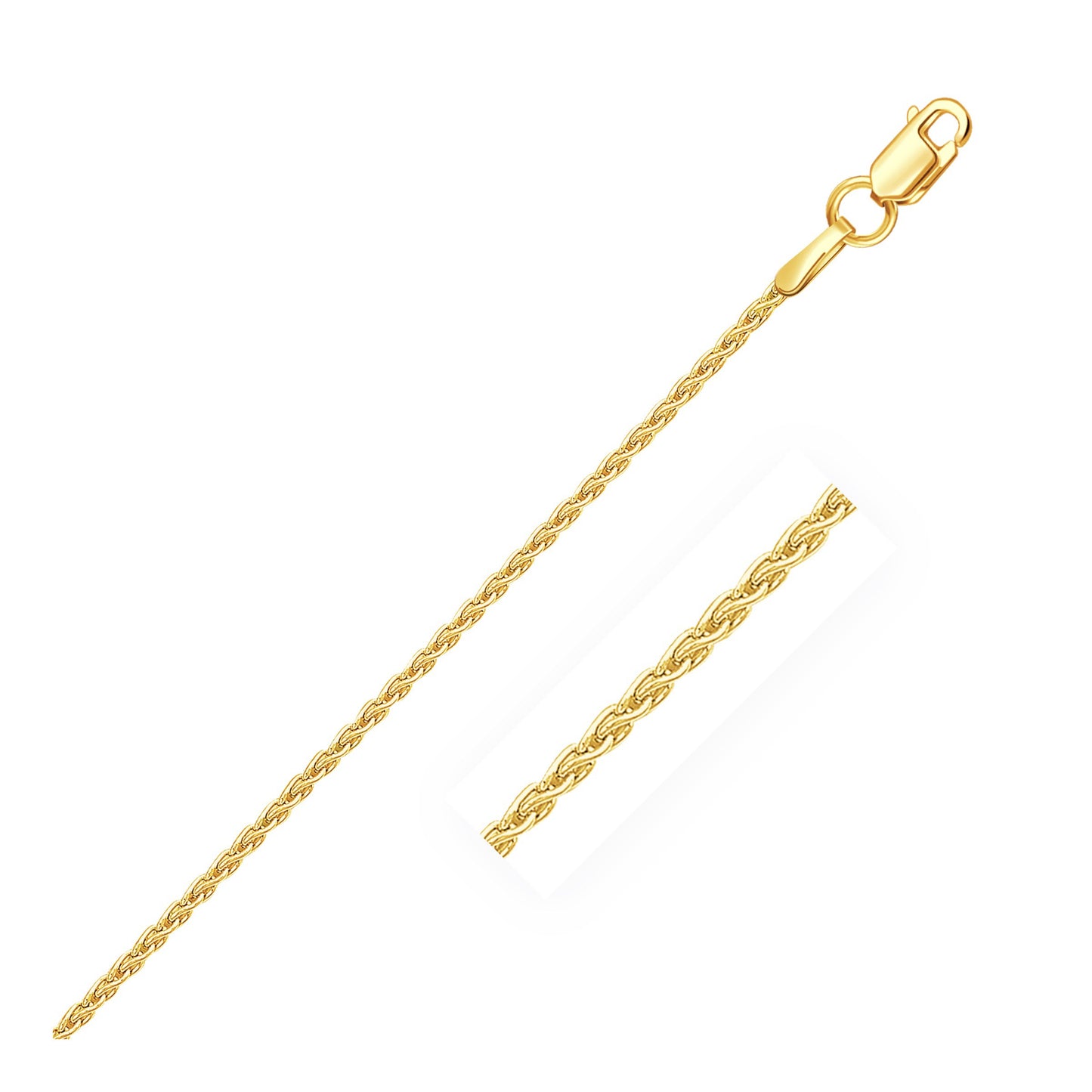 14k Yellow Gold Round Chain 1.2mm