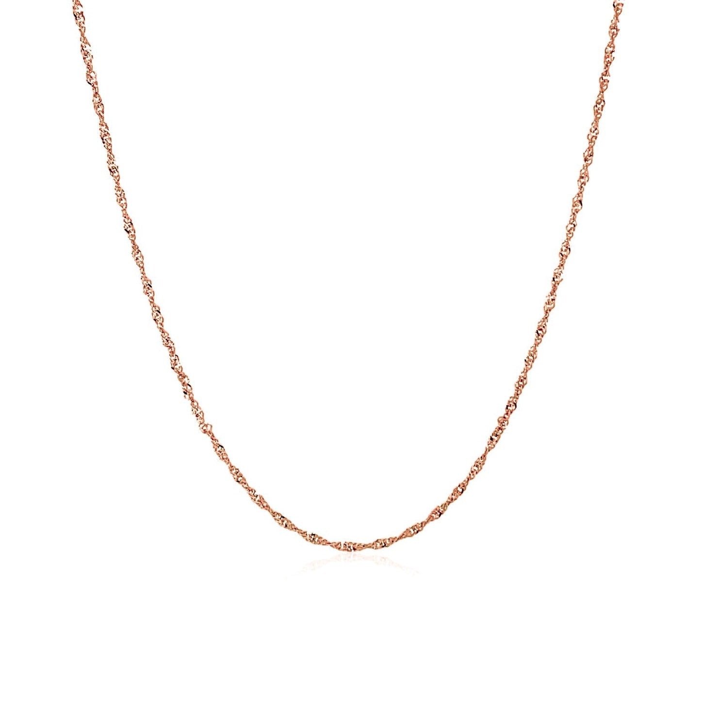 14k Rose Gold Singapore Chain 1.0mm