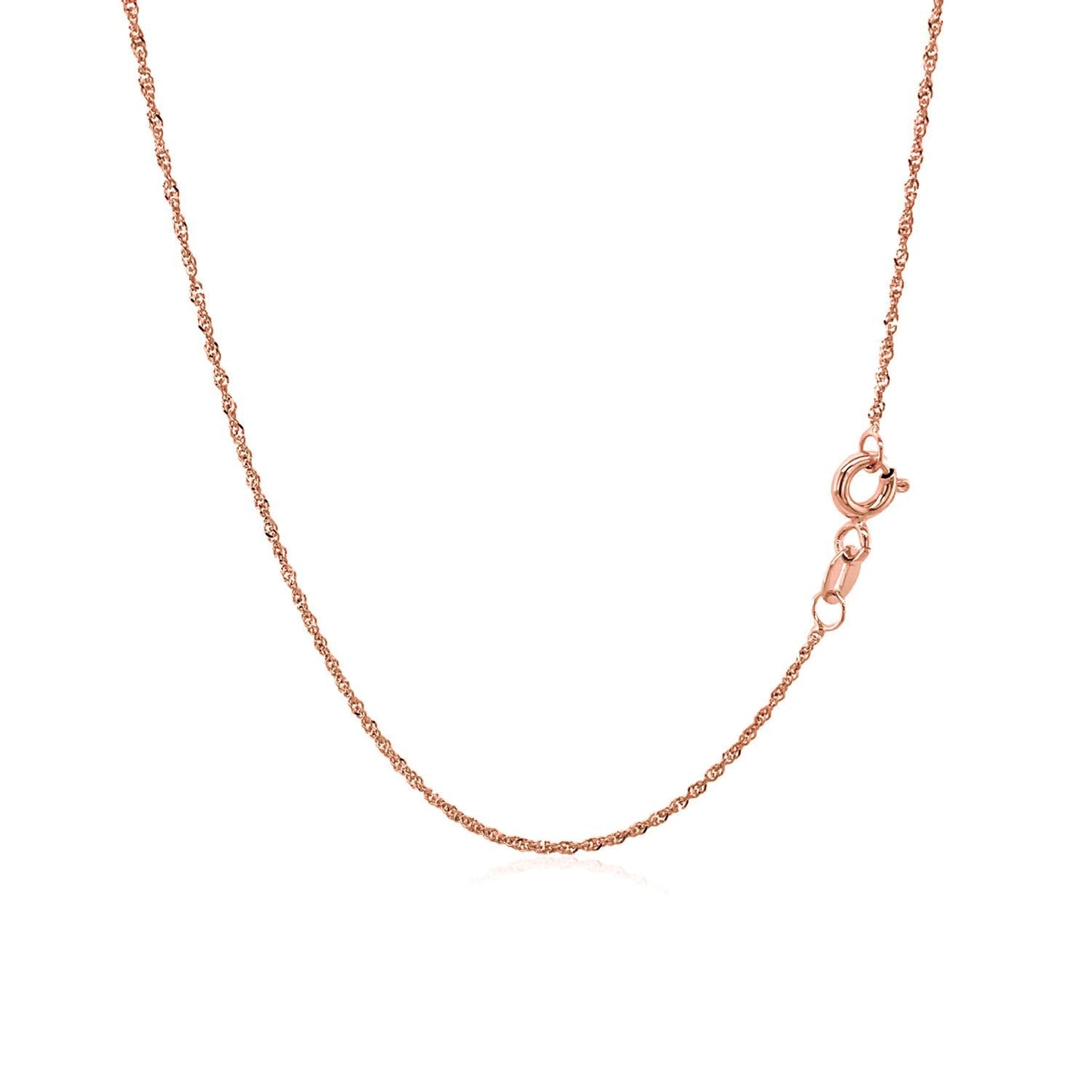 14k Rose Gold Singapore Chain 1.0mm