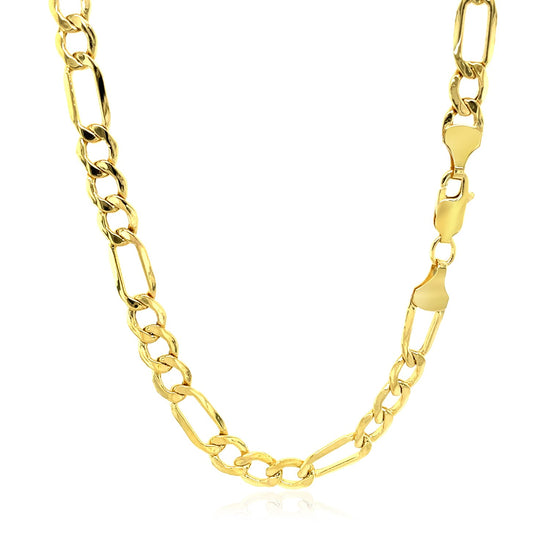 5.4mm 14k Yellow Gold Lite Figaro Chain