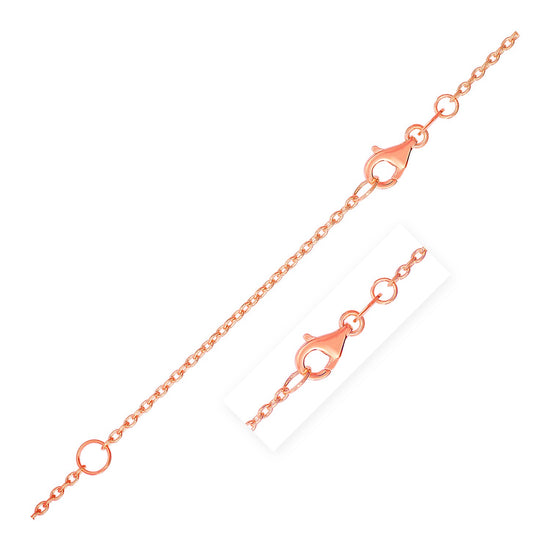 Extendable Cable Chain in 14k Rose Gold (1.2mm)