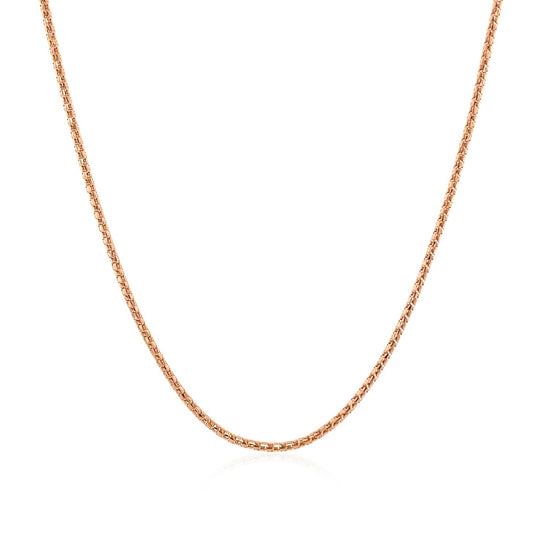 14k Rose Gold Adjustable Popcorn Chain 1.3mm