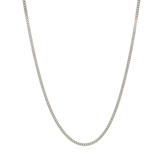 10k White Gold Gourmette Chain 1.5mm