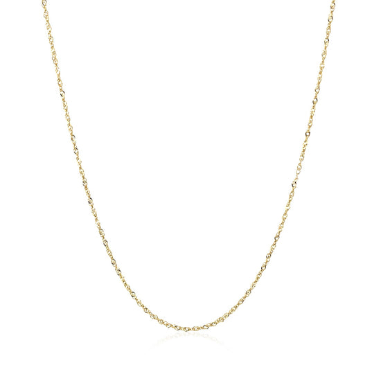 10k Yellow Gold Singapore Chain 0.8mm