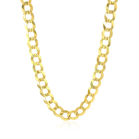 7.0mm 10k Yellow Gold Curb Chain