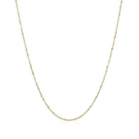 14k Yellow Gold Singapore Chain 0.8mm