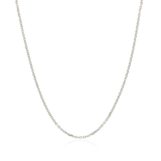 10k White Gold Cable Chain 1.1mm