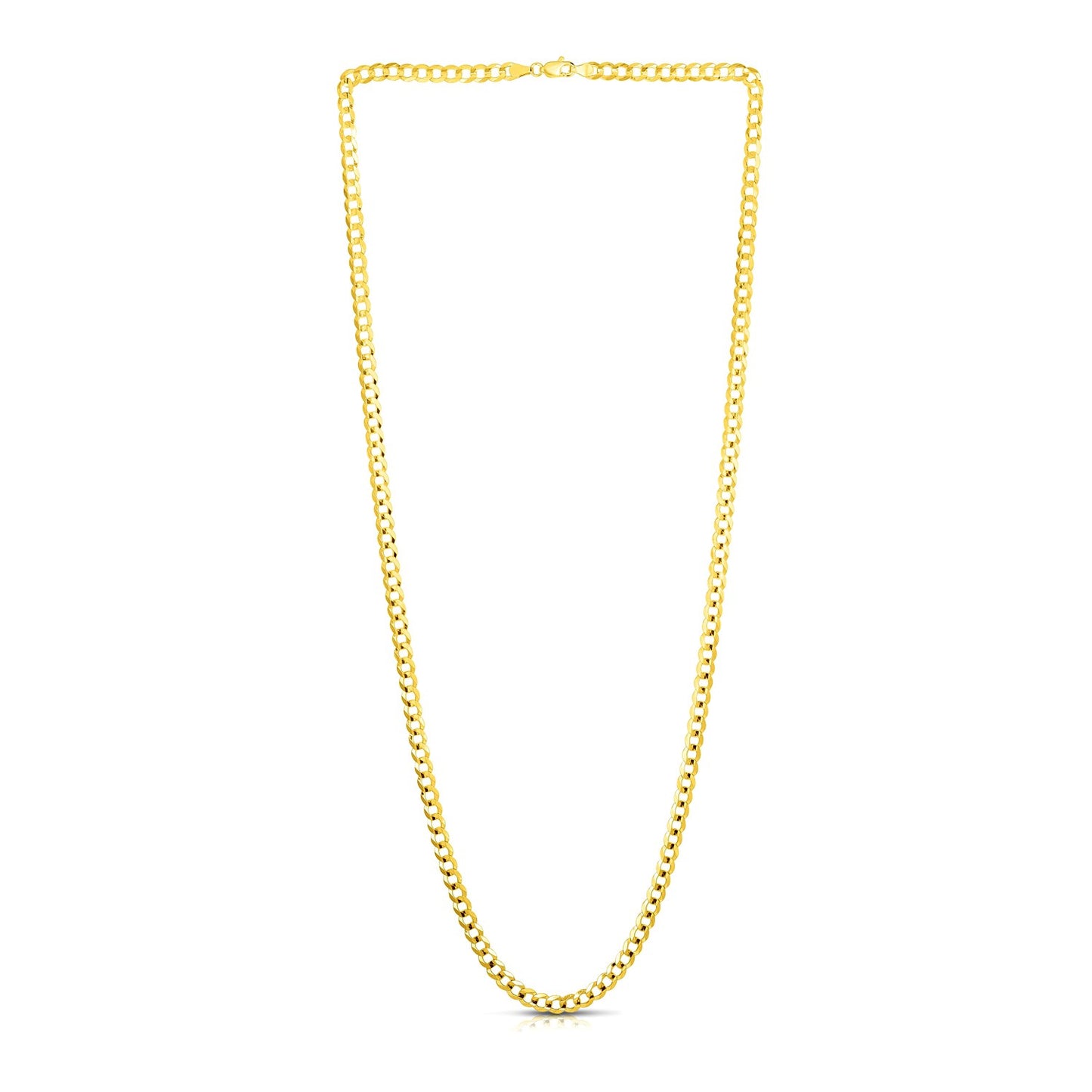 4.7mm 14k Yellow Gold Solid Curb Chain