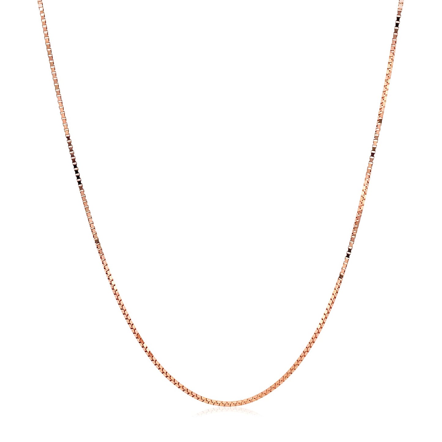 14k Rose Gold Adjustable Box Chain 0.7mm