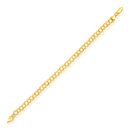 5.0 mm 14k Yellow Gold Lite Charm Bracelet