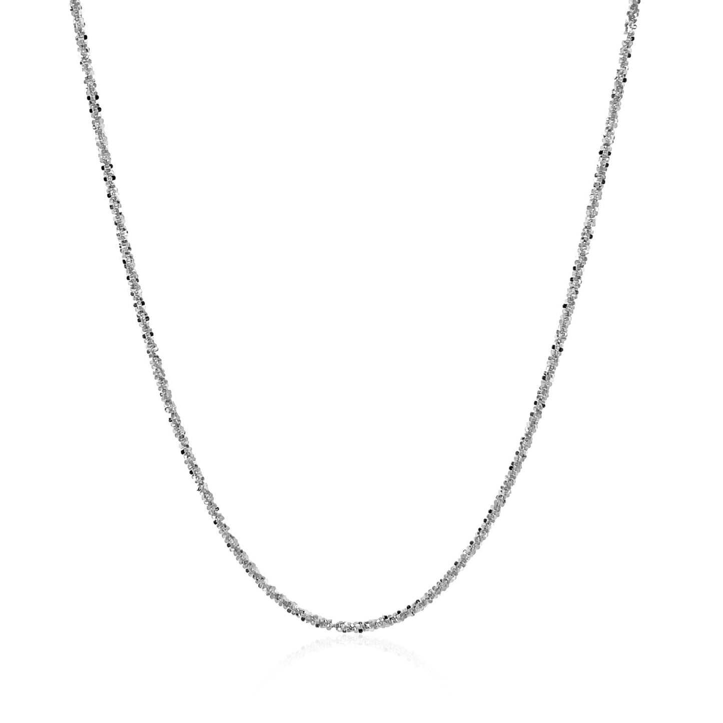 14k White Gold Sparkle Chain 1.0mm