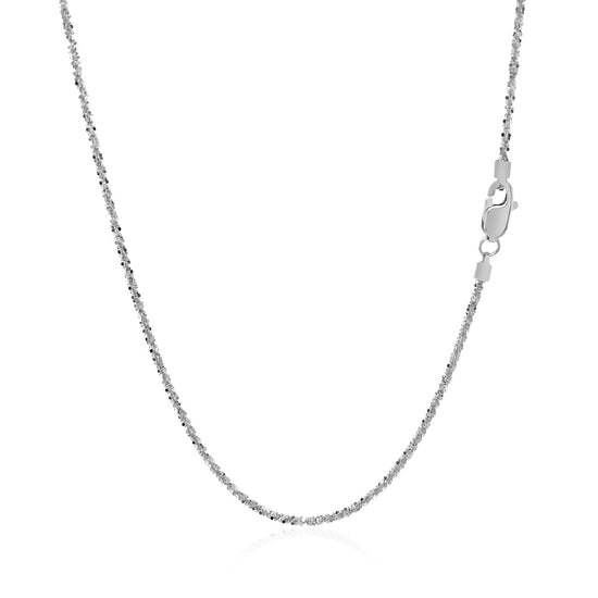 14k White Gold Sparkle Chain 1.0mm