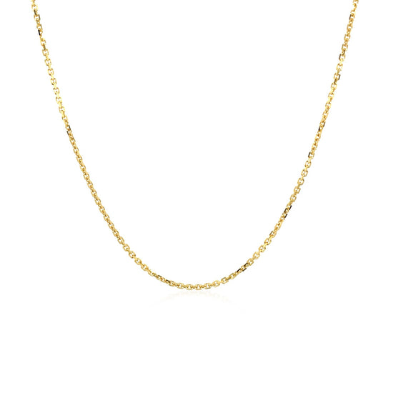 10k Yellow Gold Adjustable Cable Chain 0.9mm