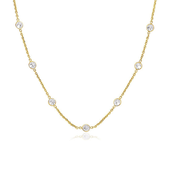 14k Yellow Gold CZ By the Yard Long Links