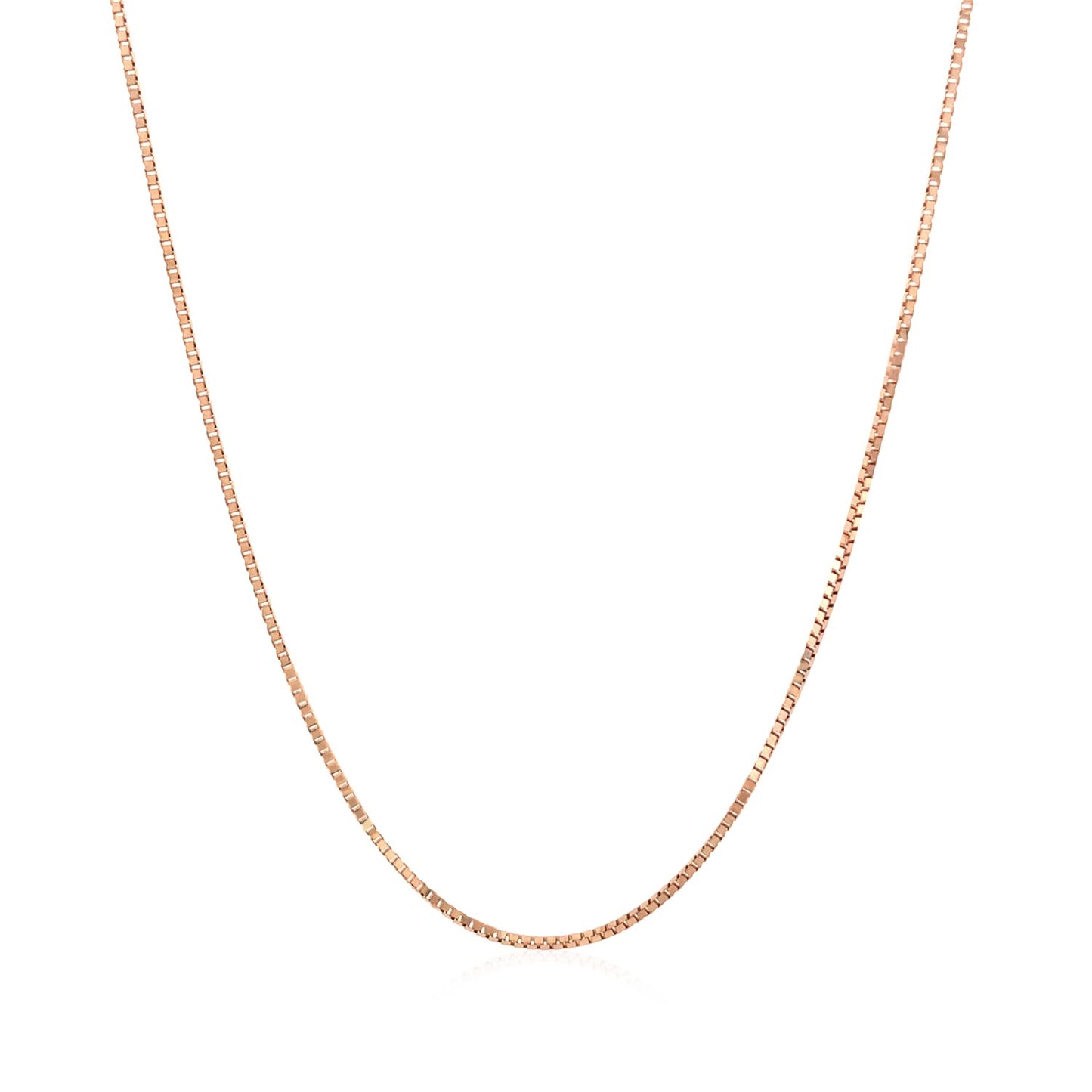 14k Rose Gold Classic Box Chain 0.8mm