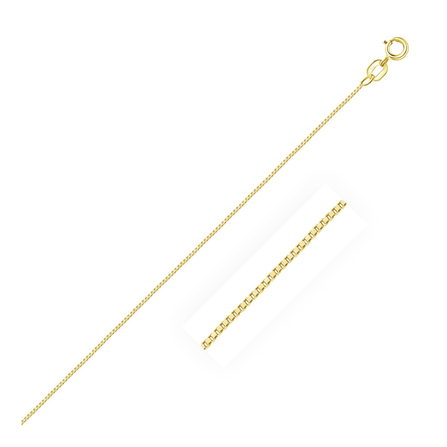 10k Yellow Gold Classic Box Chain 0.6mm