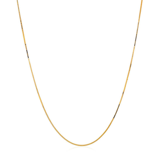 14k Yellow Gold Classic Box Chain 0.45mm