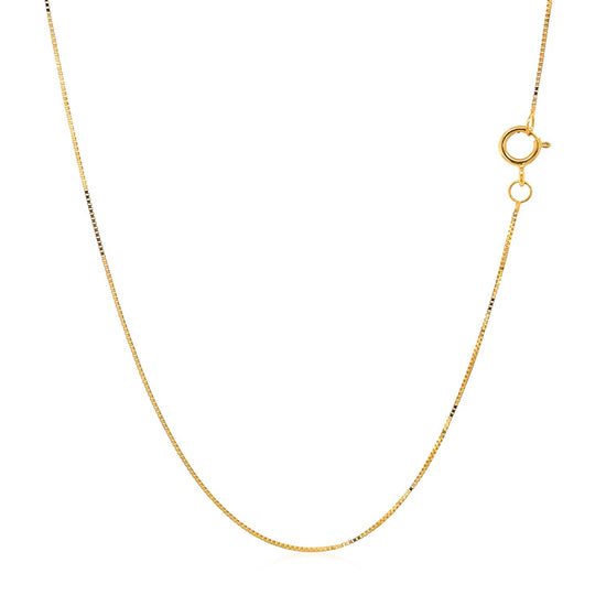 14k Yellow Gold Classic Box Chain 0.45mm