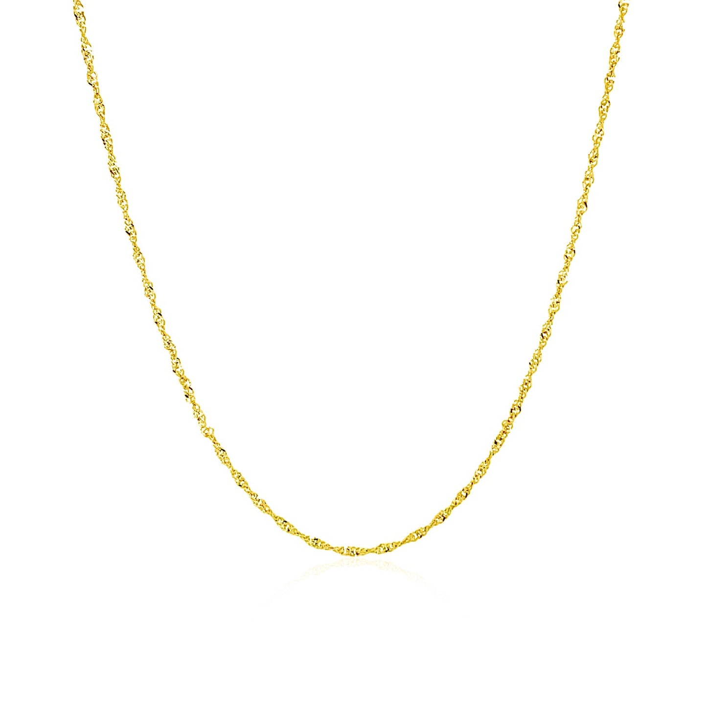 10k Yellow Gold Singapore Chain 1.0mm