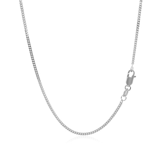 14k White Gold Gourmette Chain 1.5mm