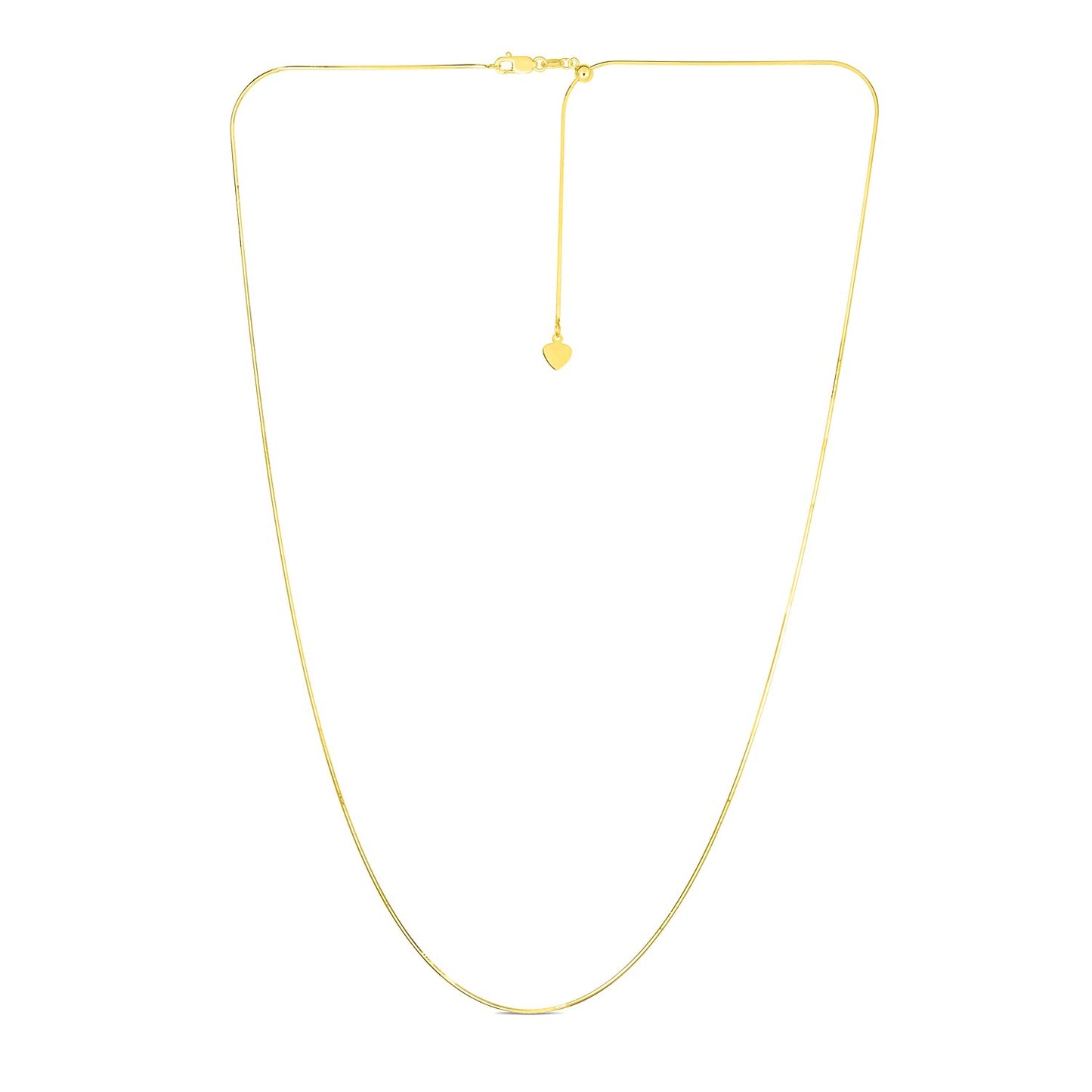 14k Yellow Gold Adjustable Snake Chain 0.85mm