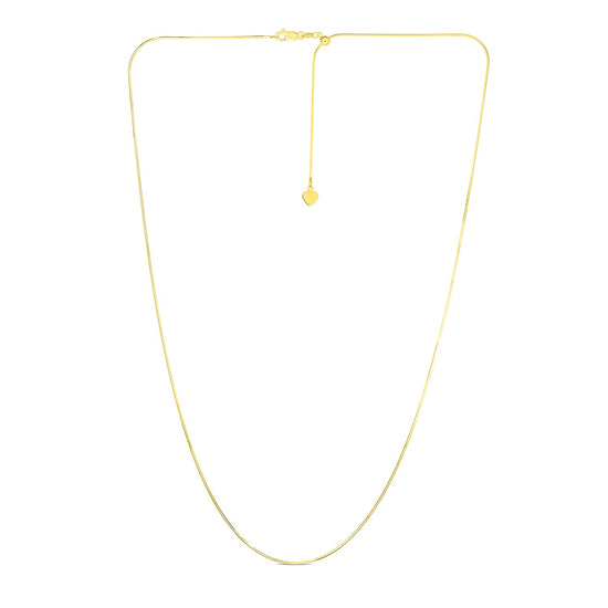 14k Yellow Gold Adjustable Snake Chain 0.85mm