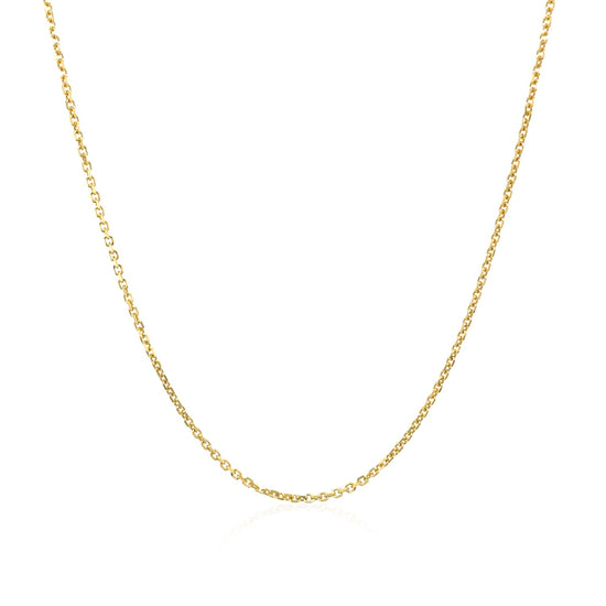 10k Yellow Gold Cable Chain 1.1mm