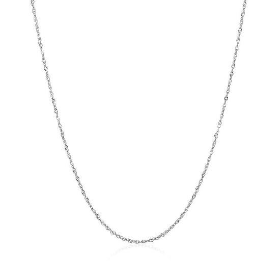 14k White Gold Singapore Chain 0.8mm