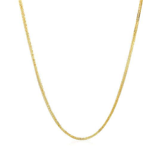 14k Yellow Gold Foxtail 1.0mm Chain