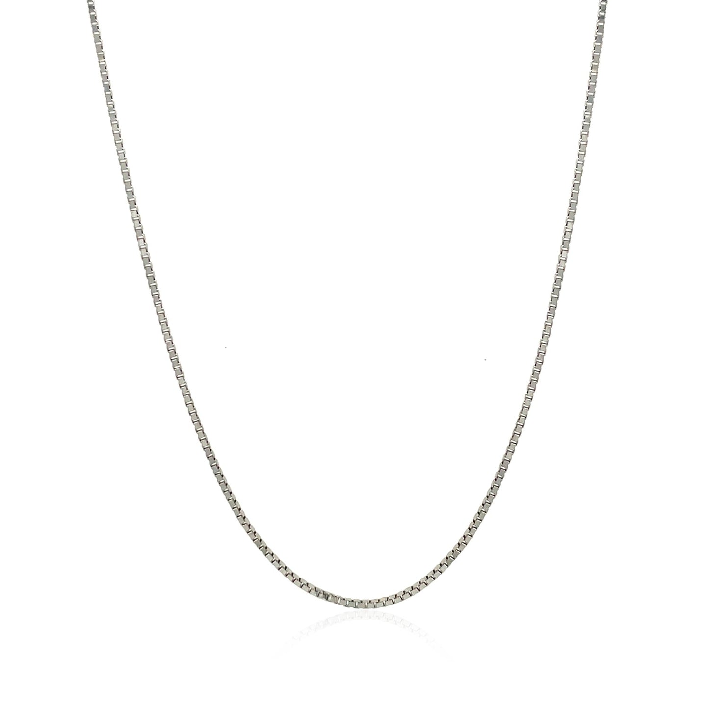 14k White Gold Classic Box Chain 1.0mm