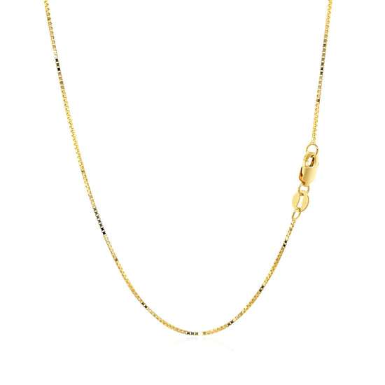 14k Yellow Gold Classic Box Chain 0.7mm