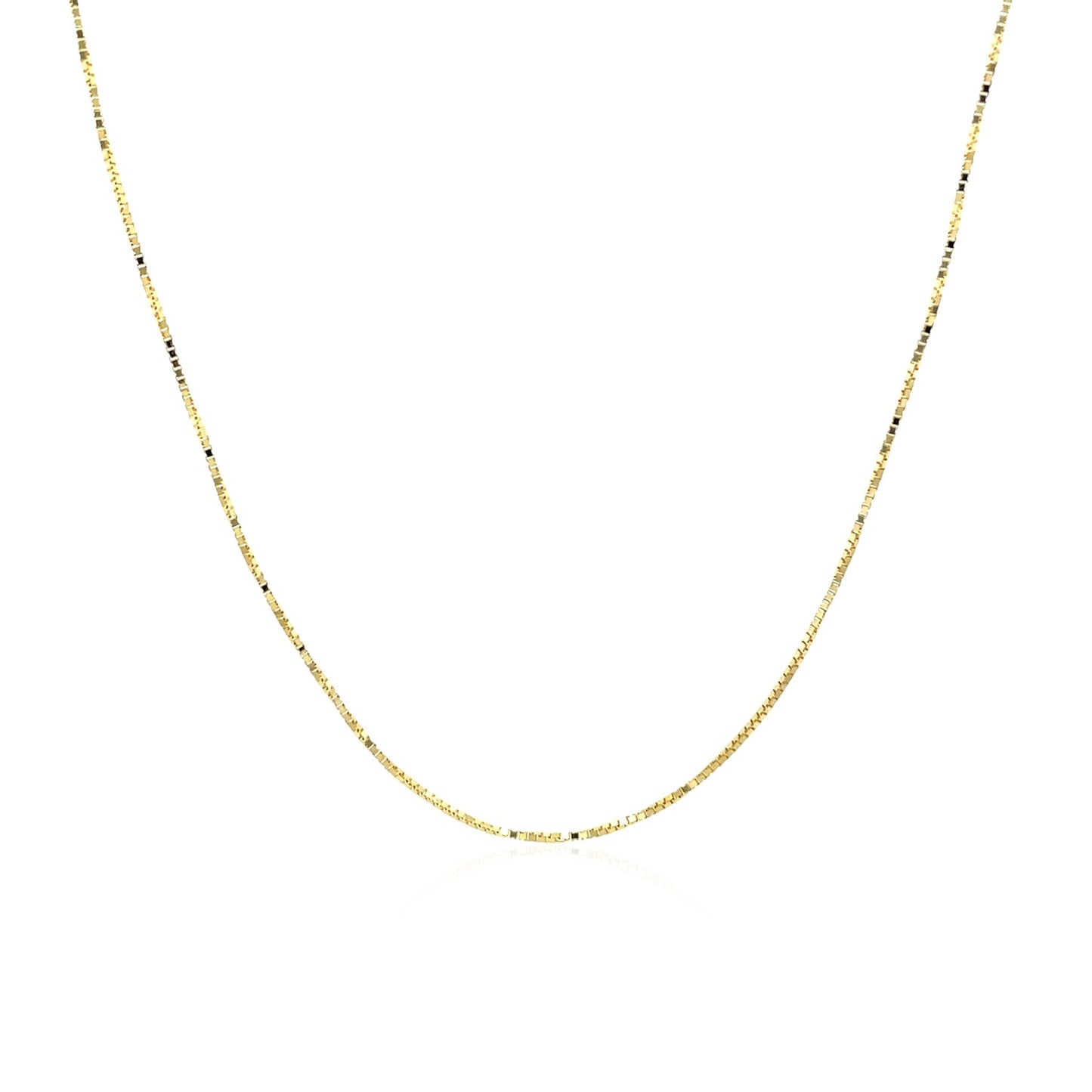 18k Yellow Gold Box Chain 0.6mm