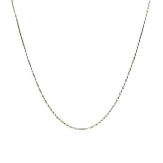 Sterling Silver Rhodium Plated Snake Chain 0.9mm