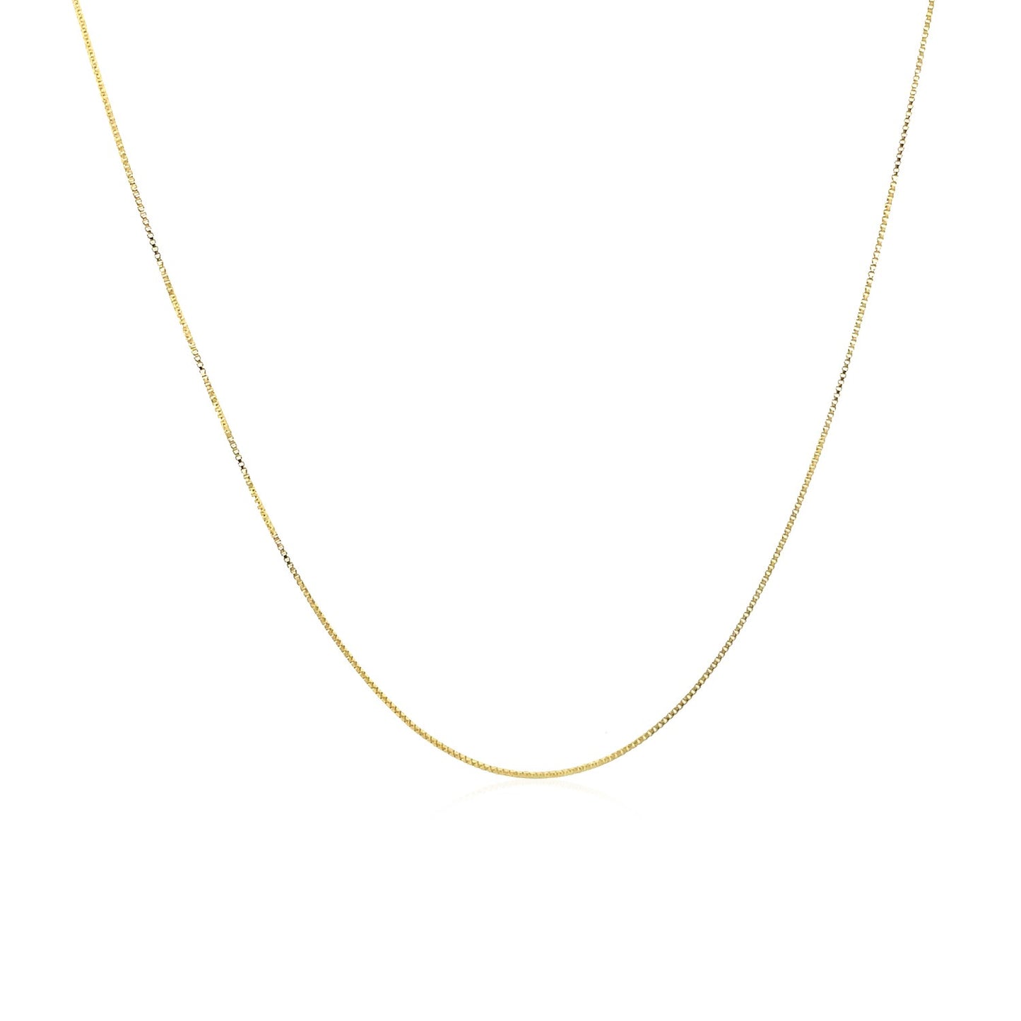 14k Yellow Gold Classic Box Chain 0.4mm