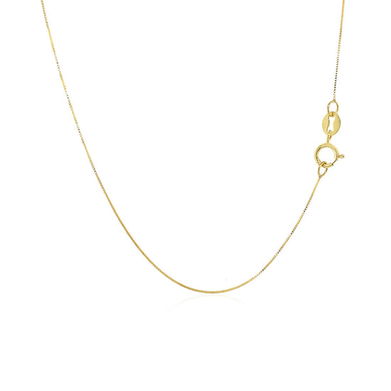 14k Yellow Gold Classic Box Chain 0.4mm