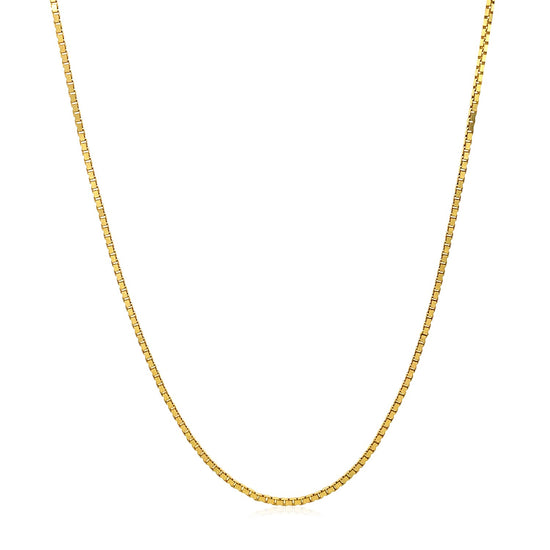 14k Yellow Gold Adjustable Box Chain 1.1mm