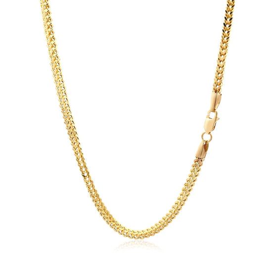 14k Yellow Gold 3.3mm Light Weight Wheat Chain