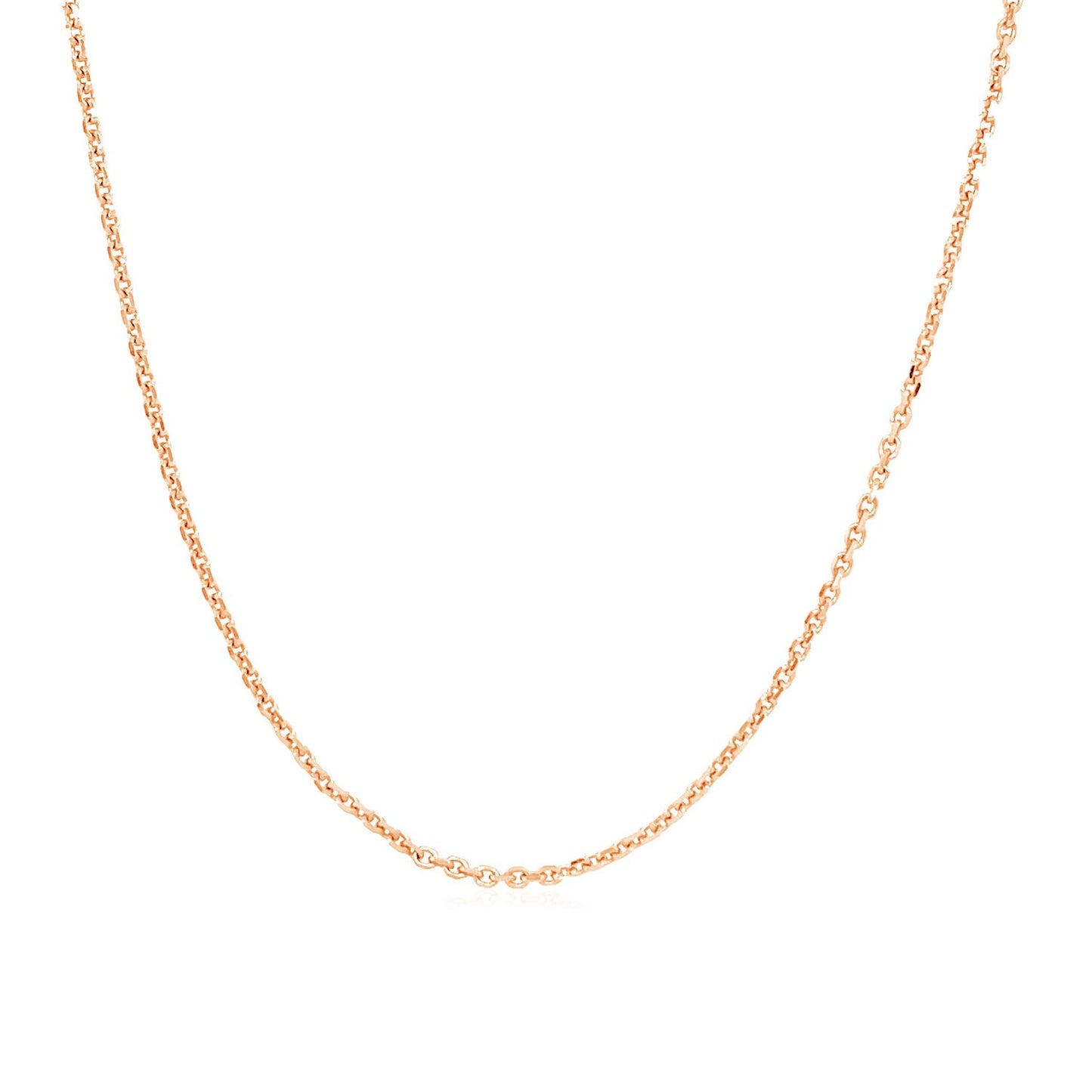 14k Rose Gold Adjustable Cable Chain 0.9mm