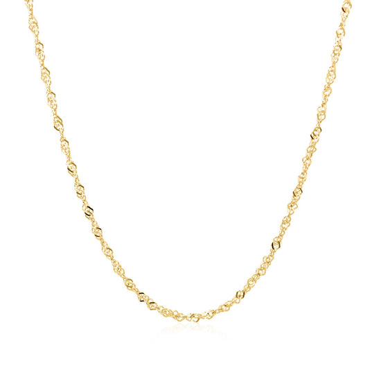 14k Yellow Gold Singapore Chain 1.5mm