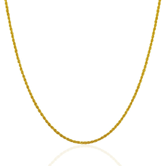 14k Yellow Gold Solid Rope Chain 1.25mm