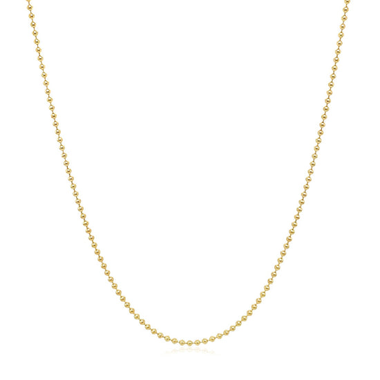 14k Yellow Gold Bead Chain 1.0mm