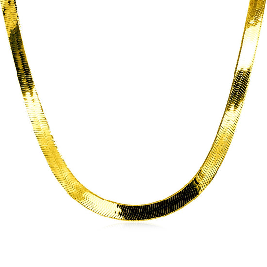 4.0mm 14k Yellow Gold Super Flex Herringbone Chain