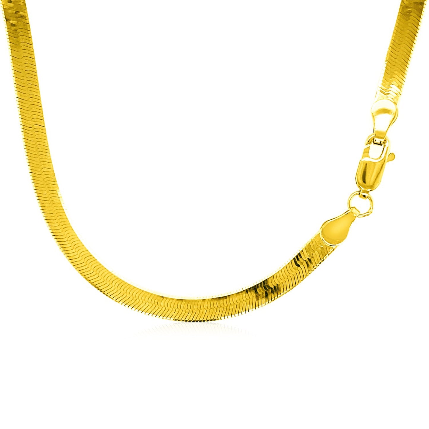 4.0mm 14k Yellow Gold Super Flex Herringbone Chain