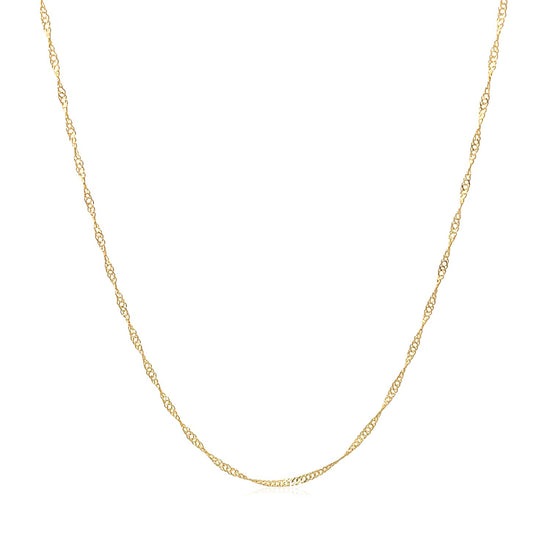 14k Yellow Gold Singapore Chain 0.6mm