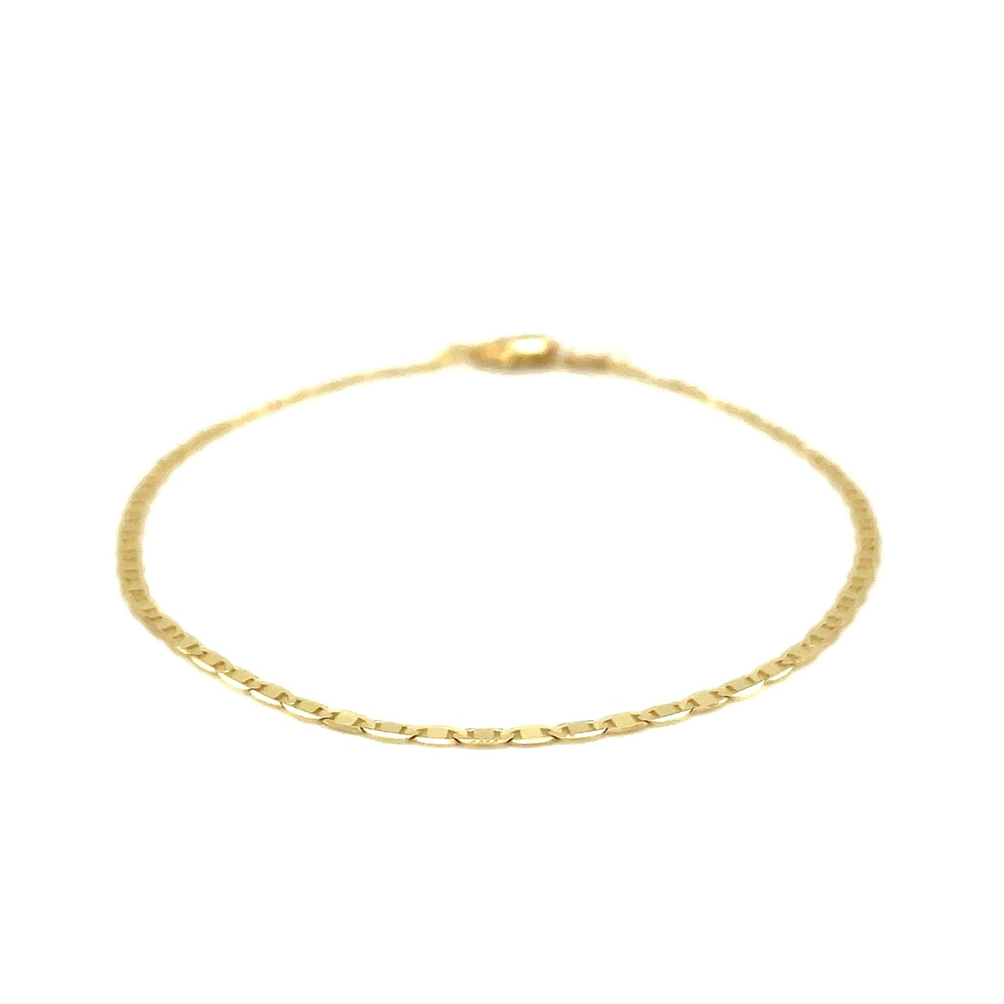 10k Yellow Gold Mariner Link Anklet 1.7mm