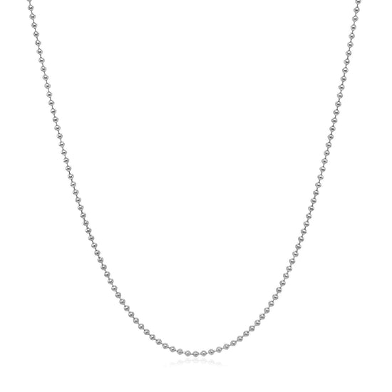 14k White Gold Bead Chain 1.0mm