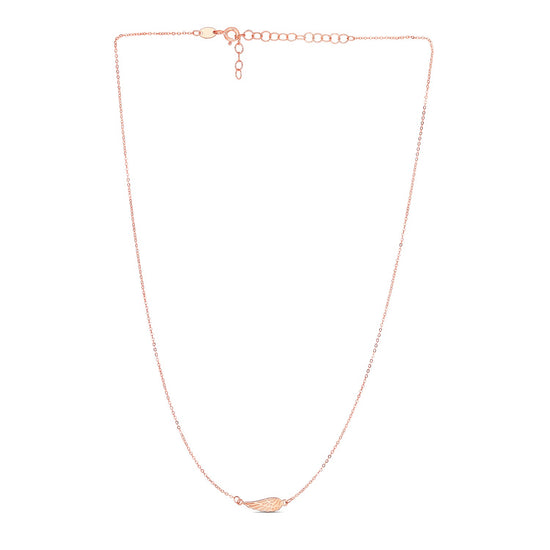 14K Rose Gold Angel Wing Necklace