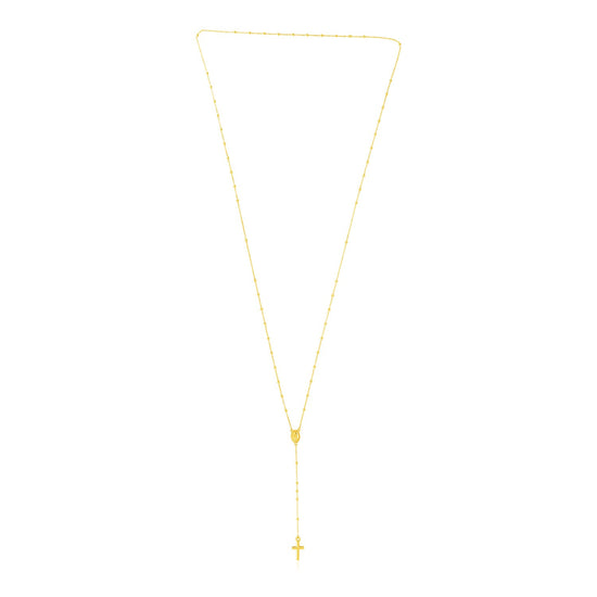 14k Yellow Gold Rosary Necklace