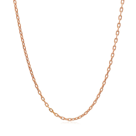 Double Extendable Cable Chain in 14k Rose Gold (1.9mm)