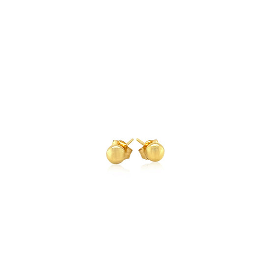 14k Yellow Gold Ball Style Stud Earrings (4.0 mm)